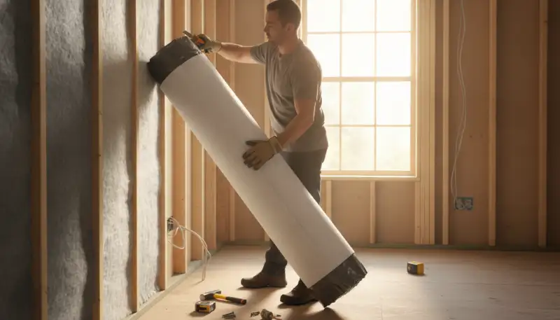 Dämmplatten innen Wand mit Dampfsperre